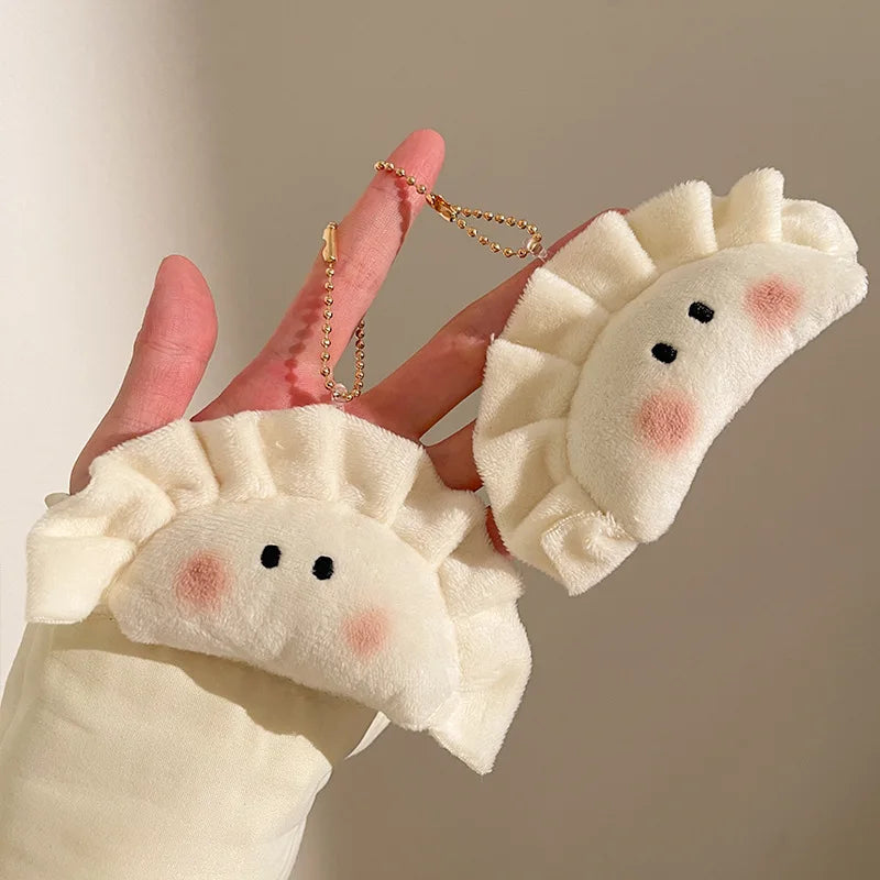 Cute Dumpling Plush Keychain – Soft Stuffed Pendant Key Ring Plush Keychain Qme