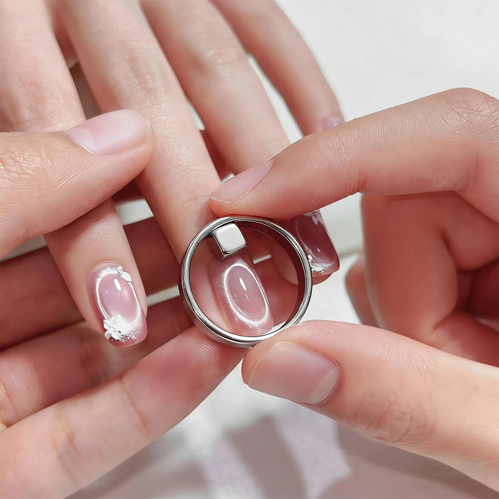 Magnetic Nail Art Ring Tool | Portable Cat-Eye Gel Magnet Nail Art Magnet Qme
