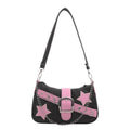 Women's Denim Stars Underarm Shoulder Bag – Trendy Handbag Underarm Shoulder Bag Qme A