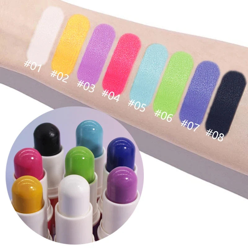 Qme Shining Stick Makeup – Waterproof, 8 Colors | Luminous Luminous Makeup Stick Qme
