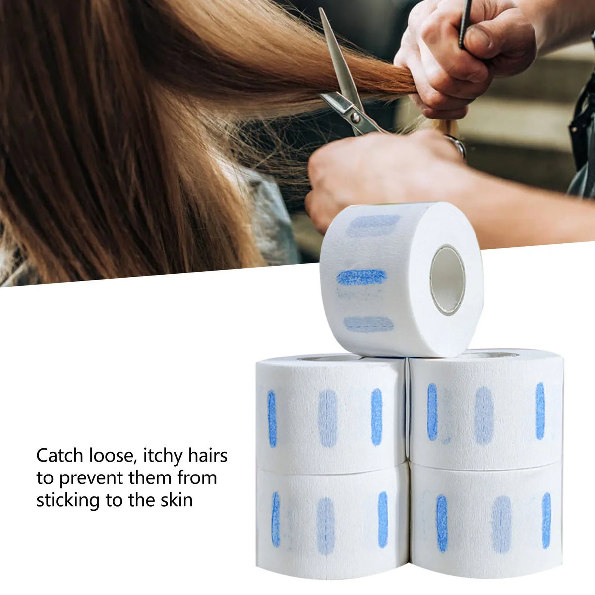 5 Rolls White Stretchy Barber Neck Strips | Hairdressing Paper Barber Neck Strips Qme