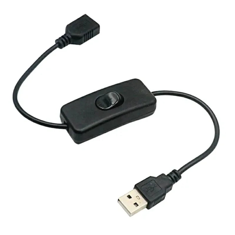 USB Extension Cable with On/Off Toggle Switch | 28cm USB 2.0 USB Switch Cable Qme