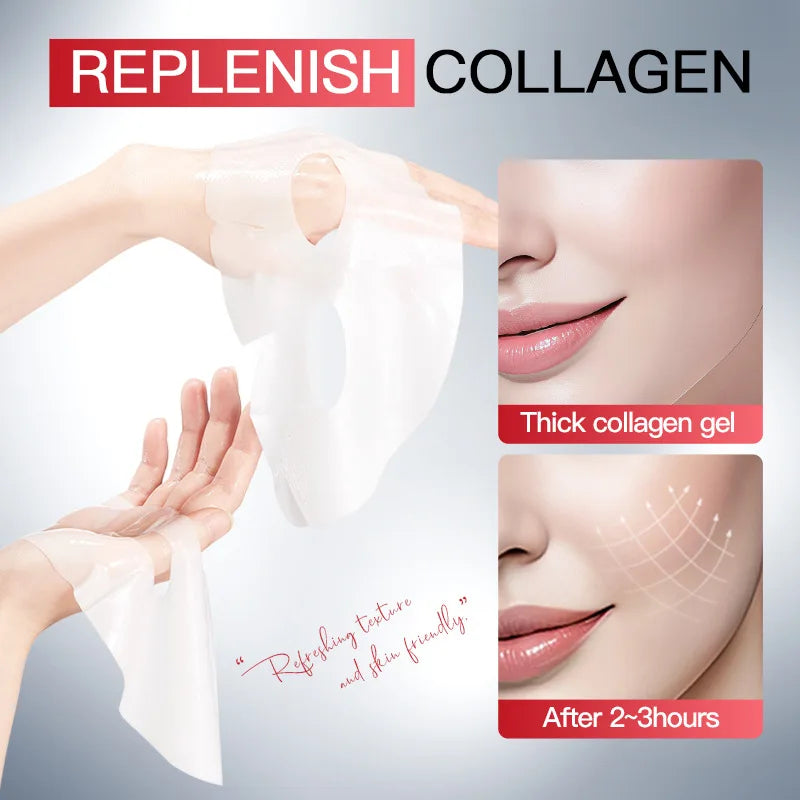 Hyaluronic Acid Collagen Face Masks – Hydrating Facial Patches Facial Sheet Mask Qst
