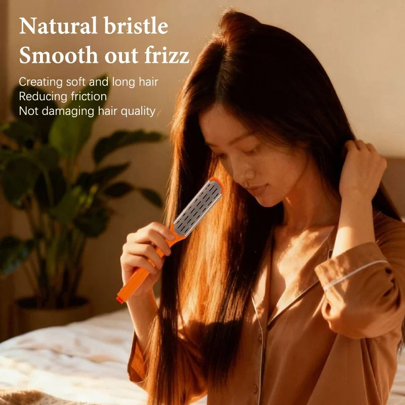 V Shape Comb Clamp Hair Straightening Brush | DIY Styling Hair Straightening Comb Qme
