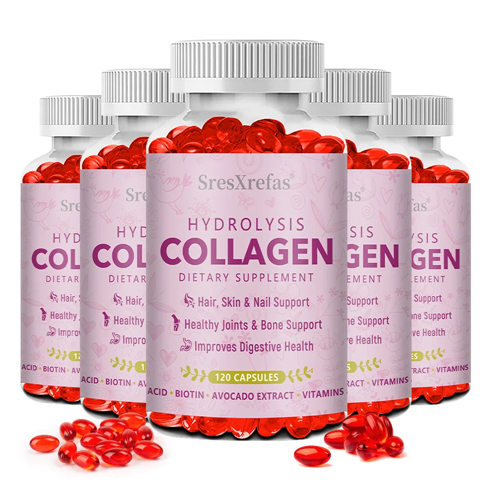 ZENVITALIZE Collagen 500mg – Skin, Hair, Nails & Joints Collagen Supplement Qst 120 count-5 bottle