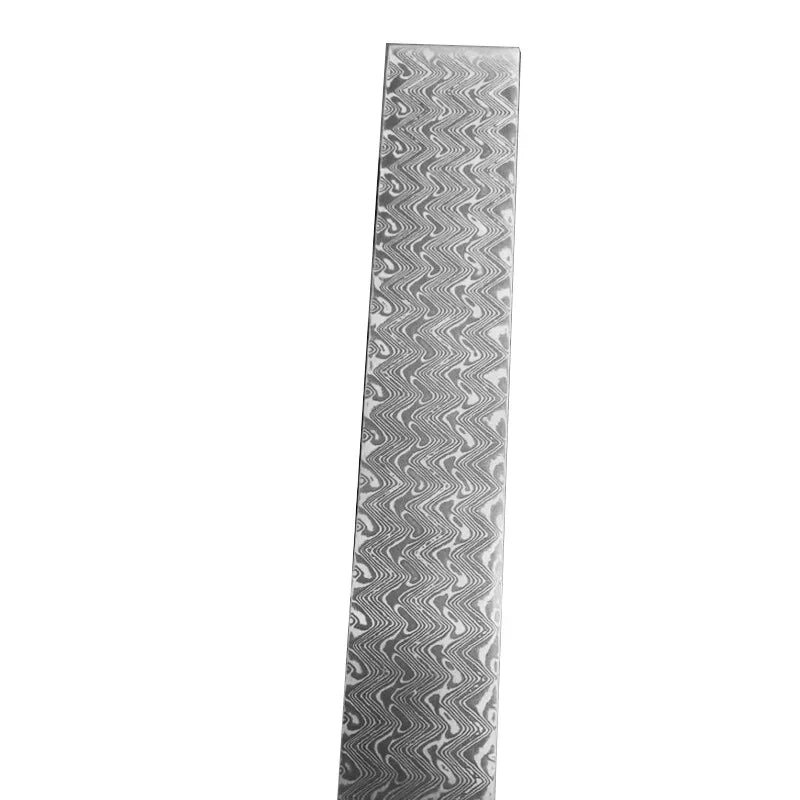 VG10 Damascus Steel Knife Blank – DIY Forged Steel Strip Knife Making Blank Qst 30x5x0.3CM(Wavy)