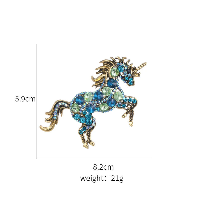 Zodiac Horse Kitten Brooch – Alloy Animal Corsage Pin Animal Brooch Pin Qst A9