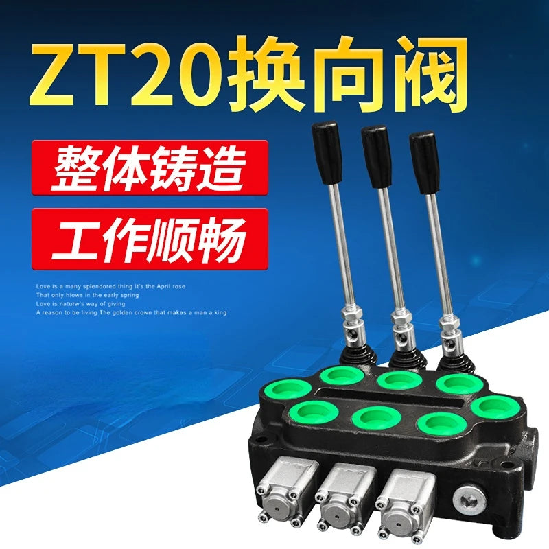 ZT20 Hand Directional Multiway Valve – Forklift Cylinder Control Hydraulic Directional Valve Qst