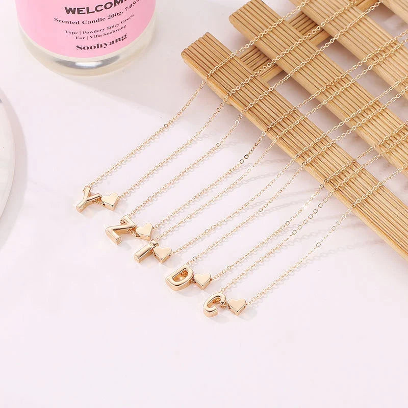 Dainty Initial Letter Choker Necklace – 26 Letters & Colors Initial Choker Necklace Qme