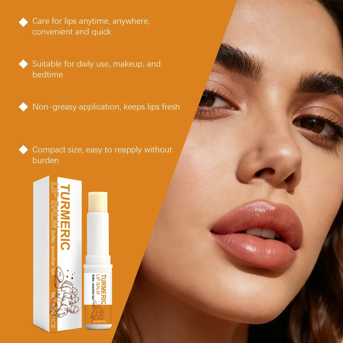 Turmeric Lip Balm – Moisturizing, Brightening & Smoothing Lip Balm Treatment Qme