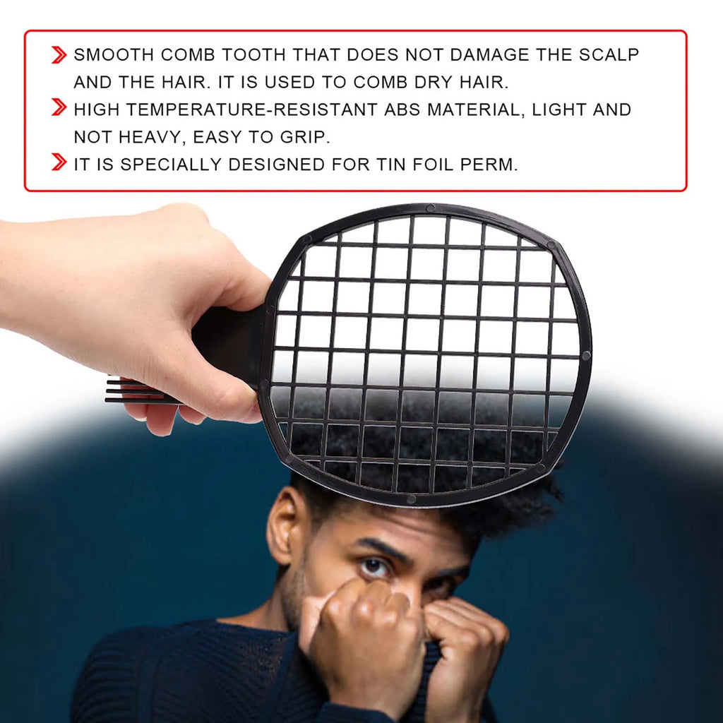 Afro Curly Hair Comb – Tin Foil Hot Perm Hairdressing Tool Hair Styling Comb Qst