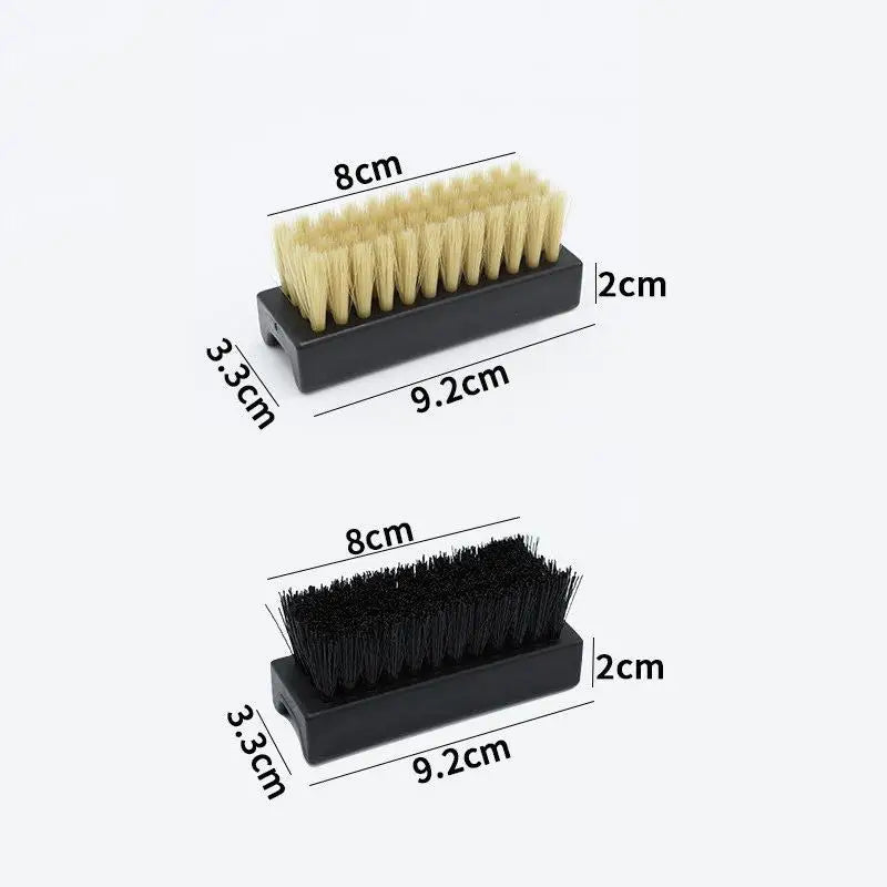 Nylon Shoe Cleaning Brush Set – Soft & Hard Bristles, 1 Pair Shoe Cleaning Brush Qme Default Title