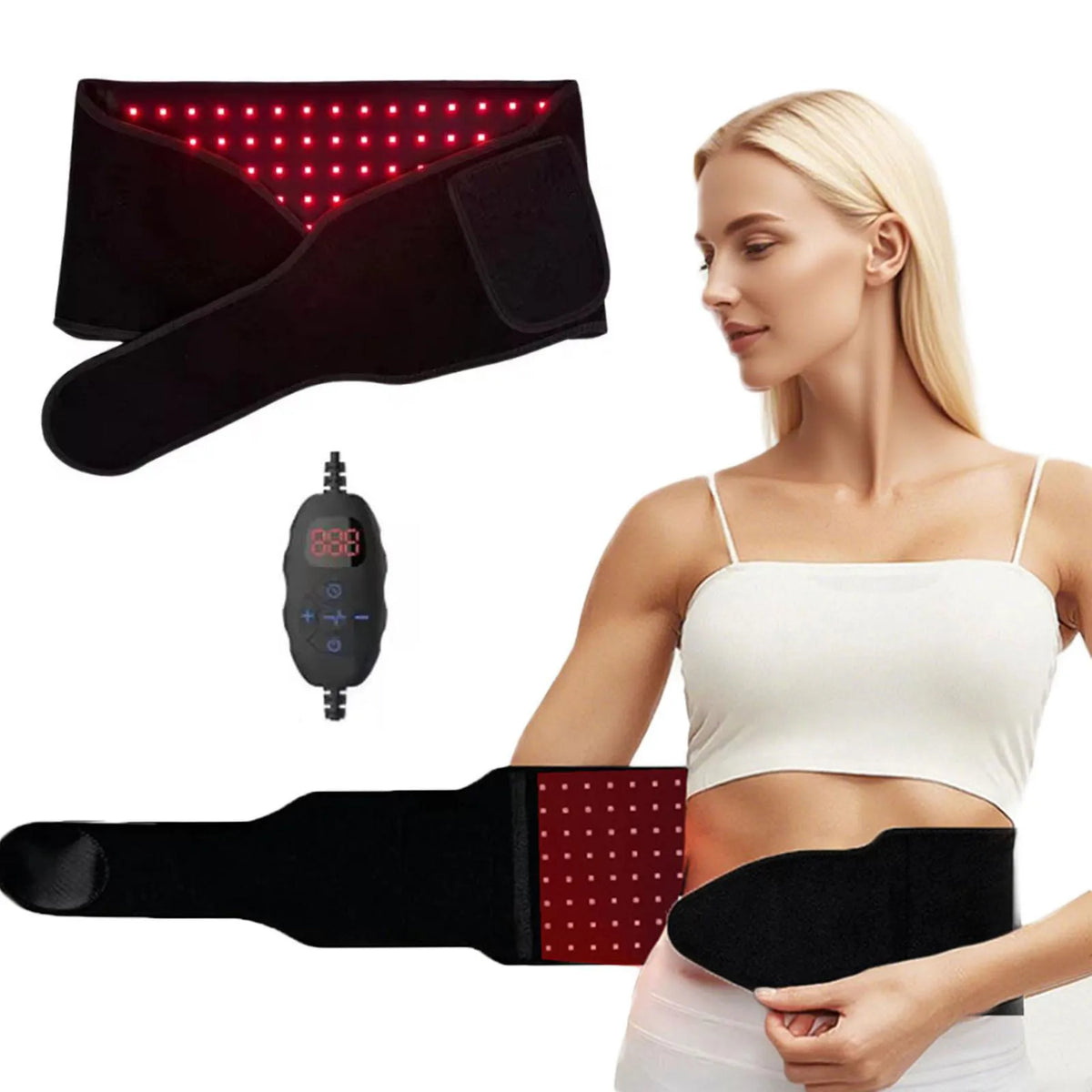 LED Red Light Therapy Belt – 660nm & 850nm Infrared Wrap Red Light Therapy Belt Qst