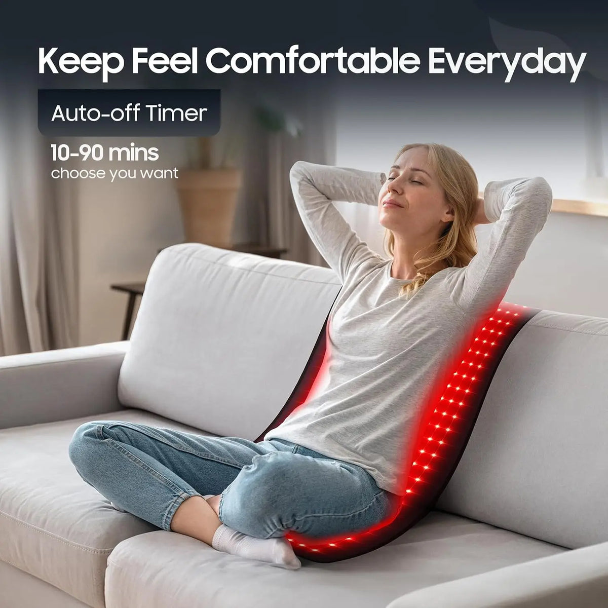 ZONGKUNG 420 LED Red Light Therapy Pad 660nm 850nm Full Body Mat Red Light Therapy Mat Qst
