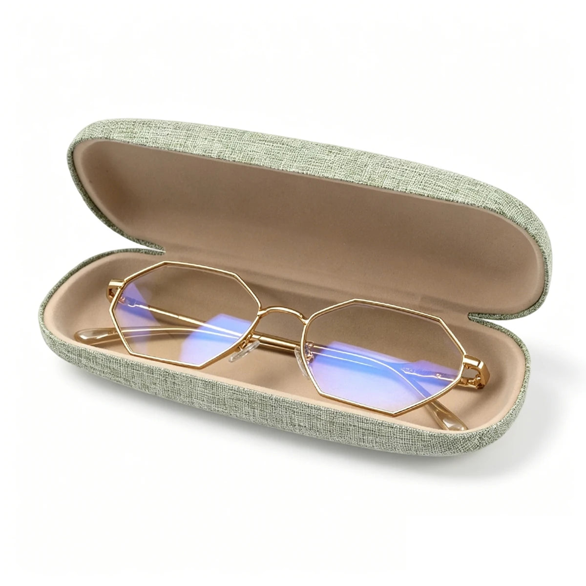 VOPHA Linen Hard Eyeglass Case – Portable Glasses Box Eyeglass Case Qst