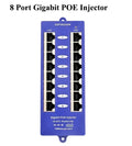 Mode B Gigabit PoE Injector Patch Panel 802.3af 8-Port 1000Mbps PoE Injector Patch Panel Qme 8 ports