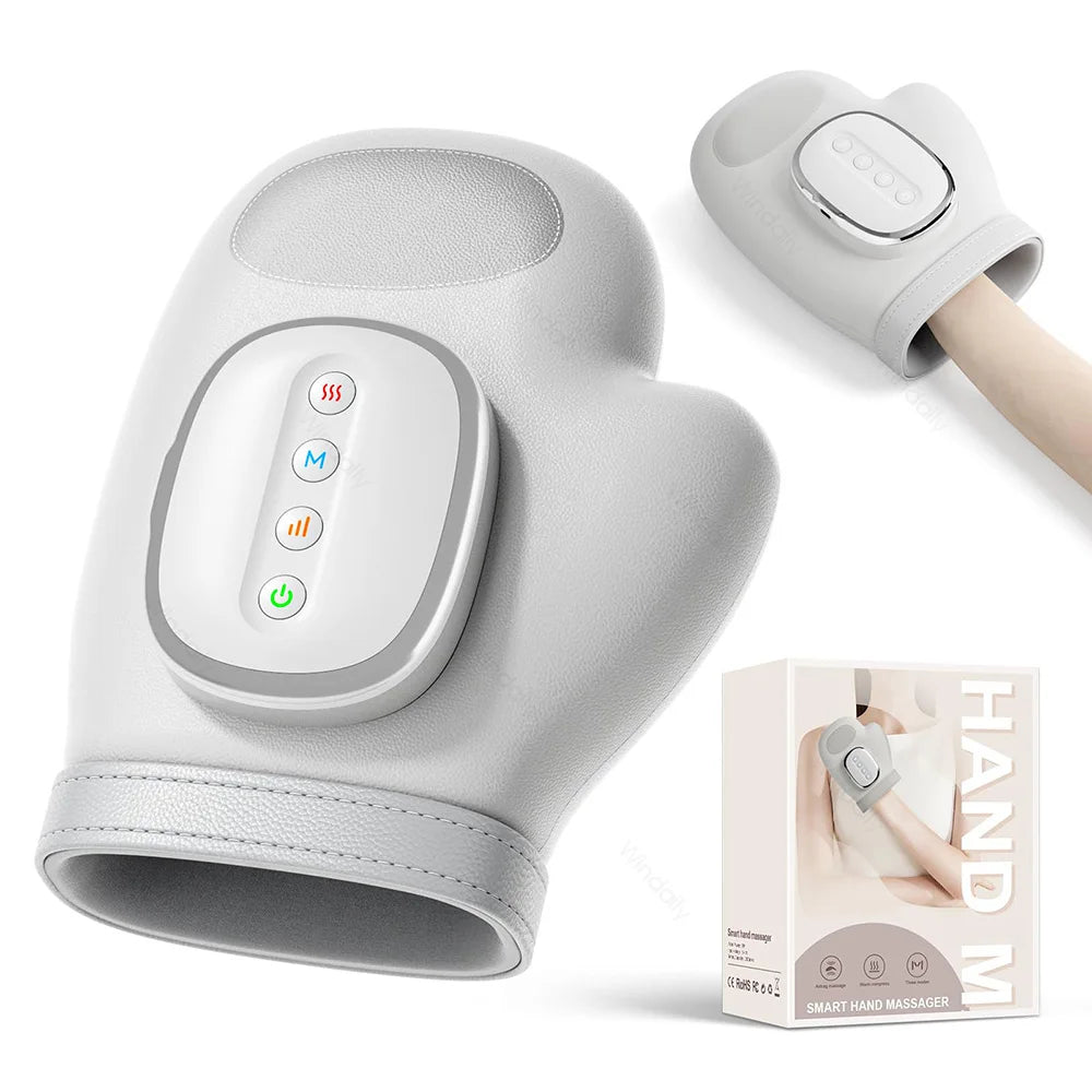 Windaily Smart Electric Hand Massager – Airbag Heat Compression Electric Hand Massager Qst Gray