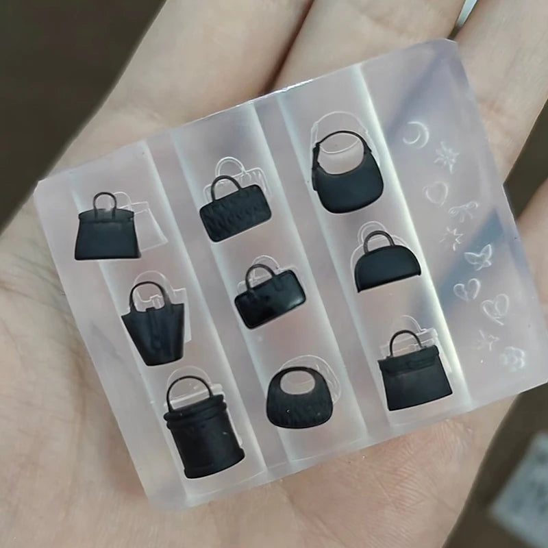 3D Cartoon Bag Silicone Nail Art Mold – DIY Nail Charms Nail Art Mold Qst Default Title