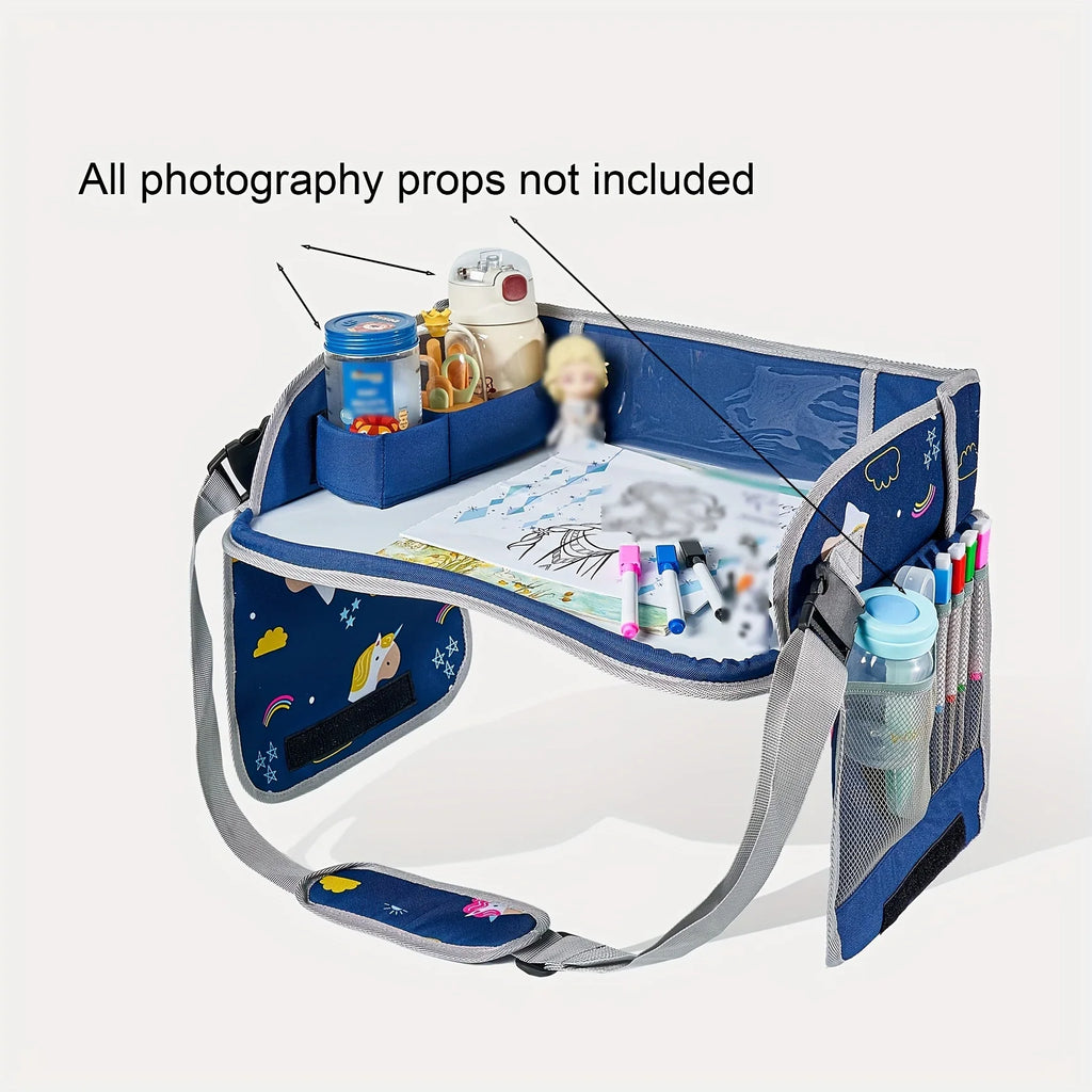 Portable Car Travel Drawing Board Erasable Whiteboard Tray Travel Drawing Board Qme Navy Blue
