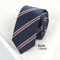Navy Blue Striped Necktie for Men & Women | Polyester Tie Striped Necktie Qme Navy Blue