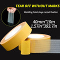 Double Sided Cloth Tape Strong Hold Yellow Mesh Grid Double Sided Tape Qme 40MMX10M