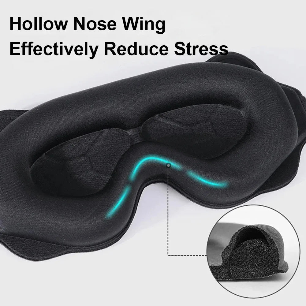 3D Blackout Sleep Mask – Soft Contoured Eye Mask for Travel Sleep Eye Mask Qme