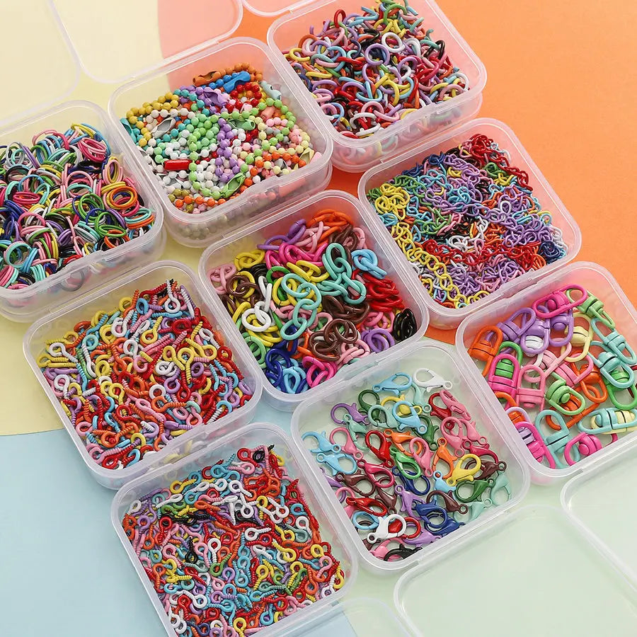 DIY Jewelry Making Kit – Jump Rings, Lobster Clasps & Beads Jewelry Findings Kit Qme