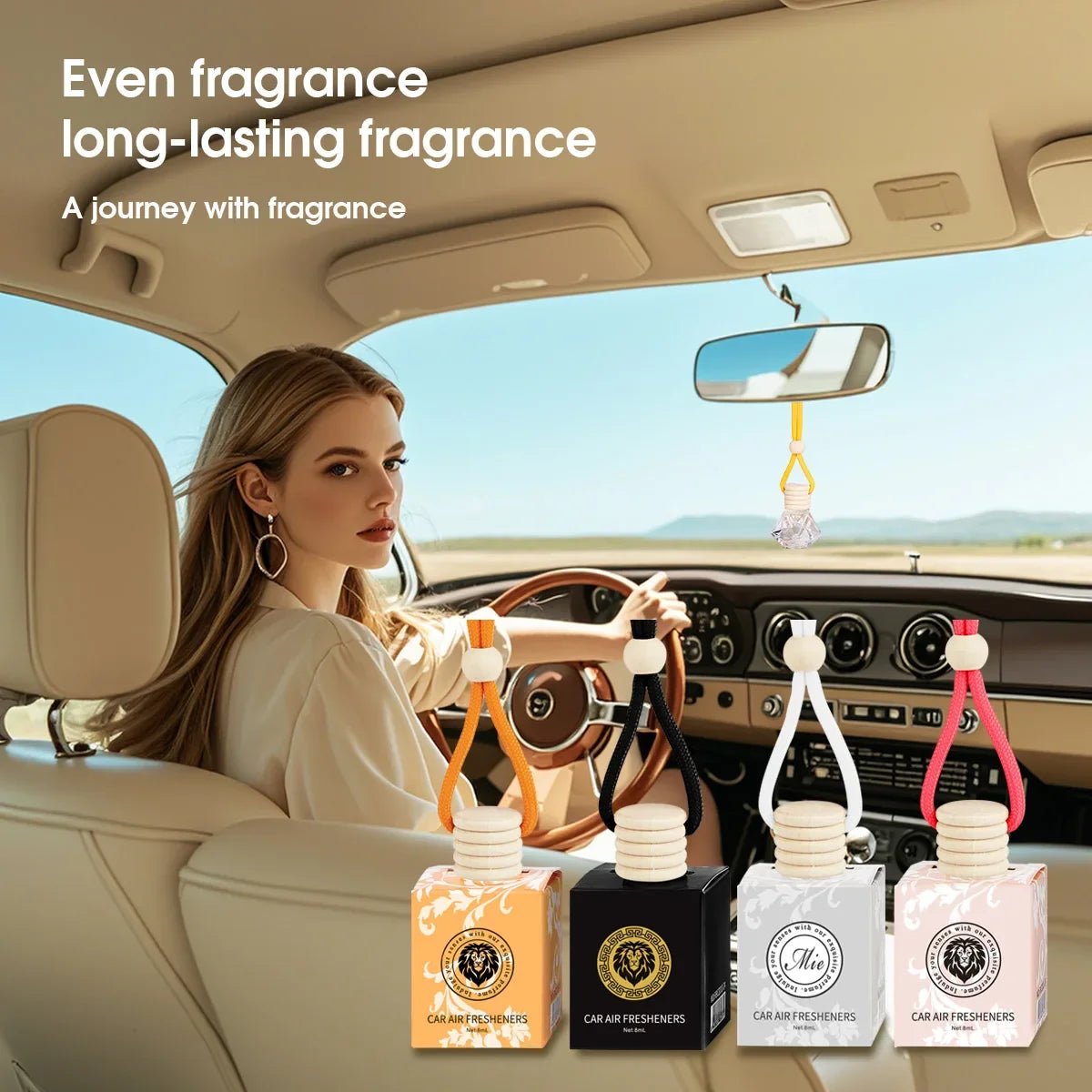 Long-Lasting Car Fragrance Perfume | Fresh Interior Scent Car Air Freshener Qme