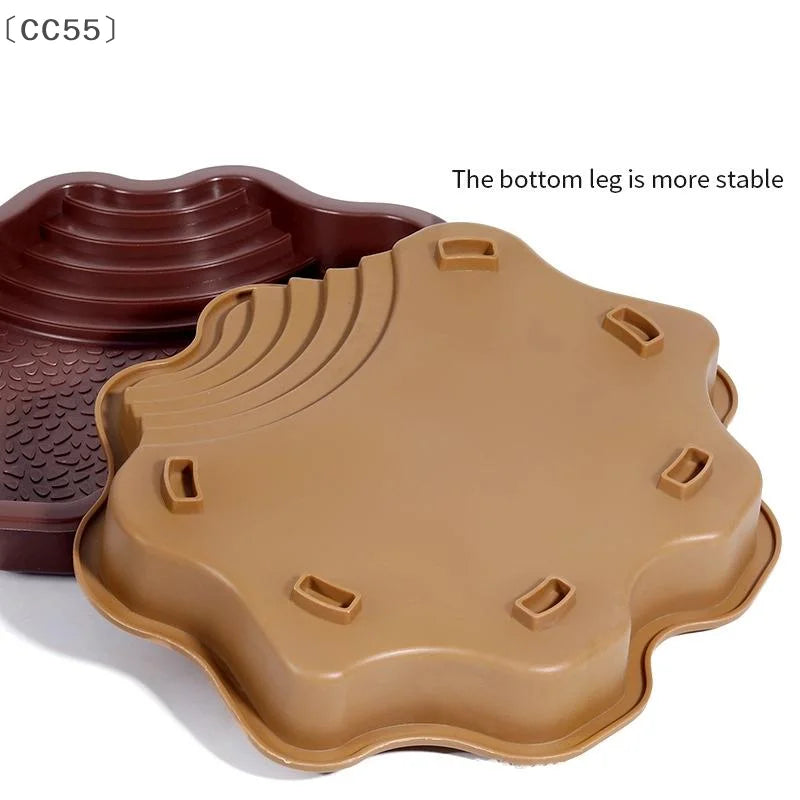 Reptile Water Dish with Anti-Slip Rock Ladder | Turtle Gecko Bowl Reptile Water Dish Qst