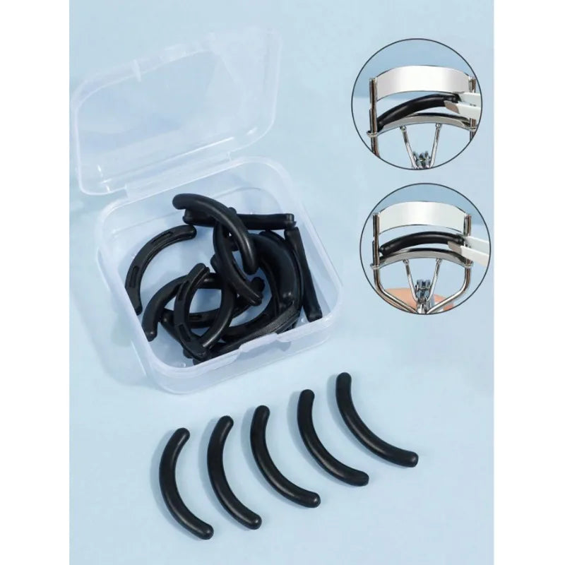 Eyelash Curler Silicone Replacement Pads & Clear Storage Box Eyelash Curler Accessory Qme