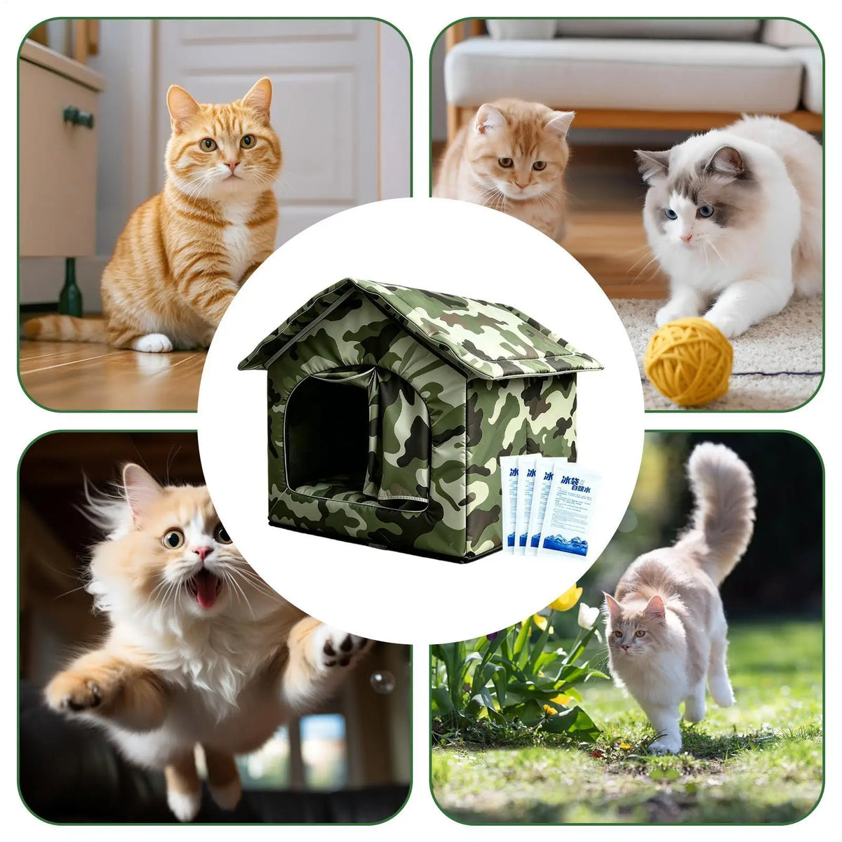 Waterproof Cooling Cat House – Kitten Cool-Down Nest | Qme Cat Cooling House Qme