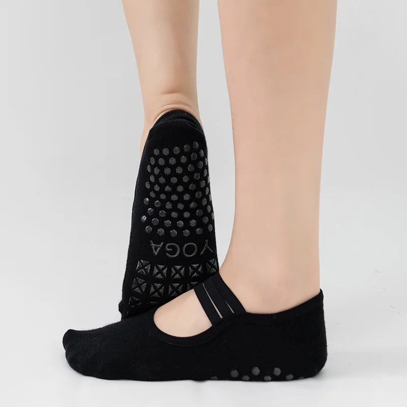Non-Slip Silicone Yoga & Pilates Grip Socks for Women Yoga Grip Socks Qme