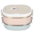 Multi-Layer Stainless Steel Lunch Box – Large Capacity Portable Stainless Steel Lunch Box Qme Double-layer