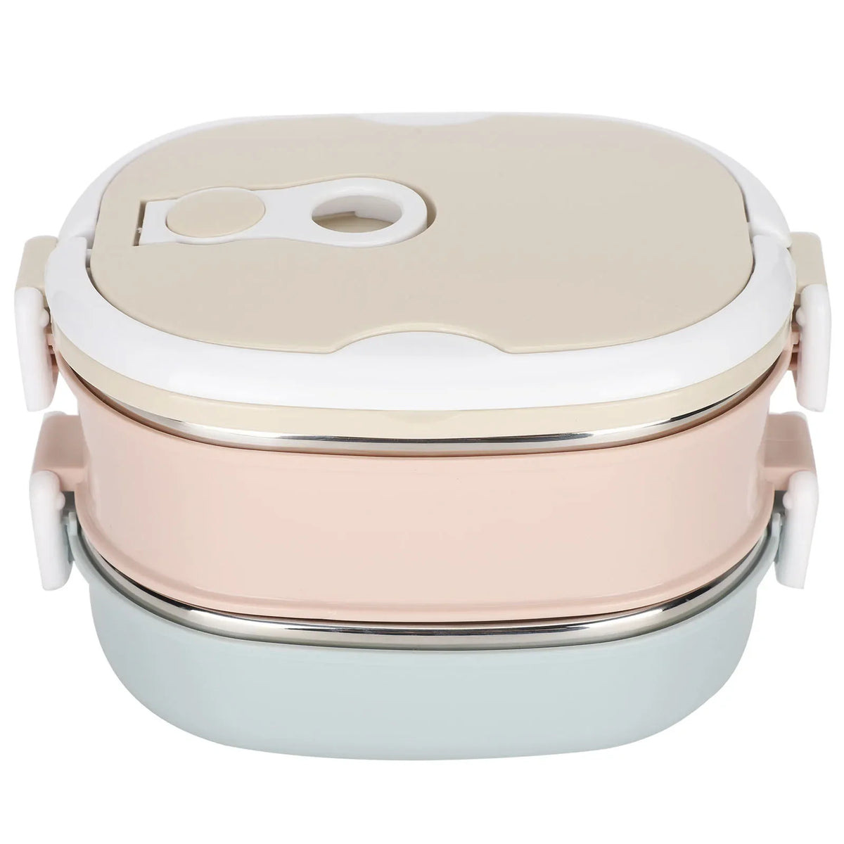 Multi-Layer Stainless Steel Lunch Box – Large Capacity Portable Stainless Steel Lunch Box Qme Double-layer