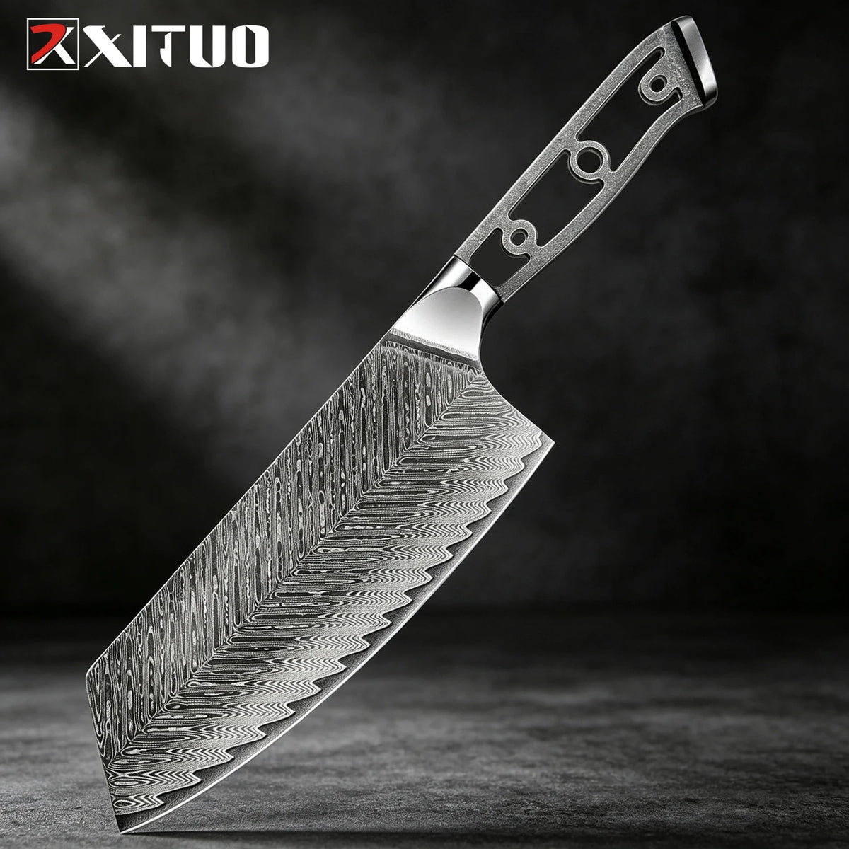 XITUO Damascus Steel DIY Knife Blank Set 1–6 Piece Kit Damascus Knife Blank Set Qst Cleaver Knife