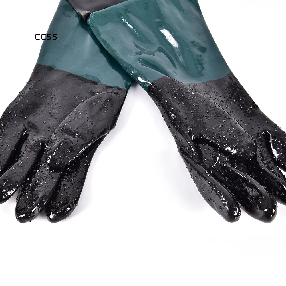 24" Sandblasting Cabinet Gloves – Neoprene & PVC Heavy Duty Sandblasting Cabinet Gloves Qst