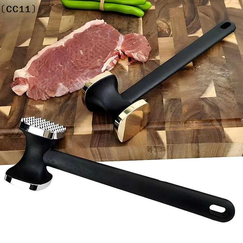 Heavy-Duty Meat Mallet – Zinc Alloy Head & Rubber Handle Meat Tenderizer Mallet Qme