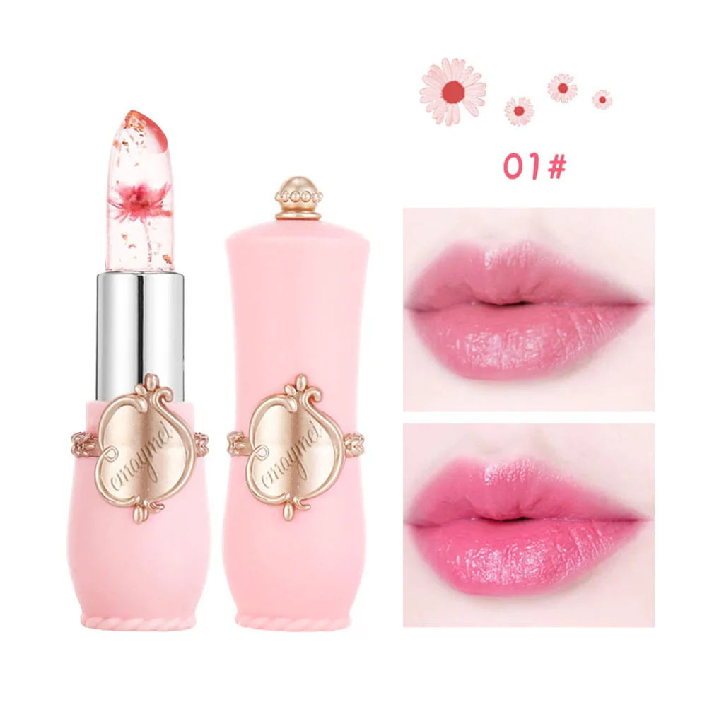 PWYUMAN Flower Jelly Lipstick – Color Changing & Hydrating Jelly Lipstick Qst light flower