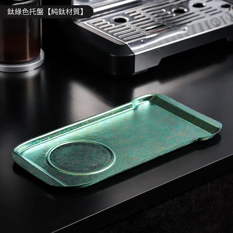 Bincoo Pure Titanium Coffee Serving Tray – Rectangular Metal Coffee Serving Tray Qst DARK GRAY