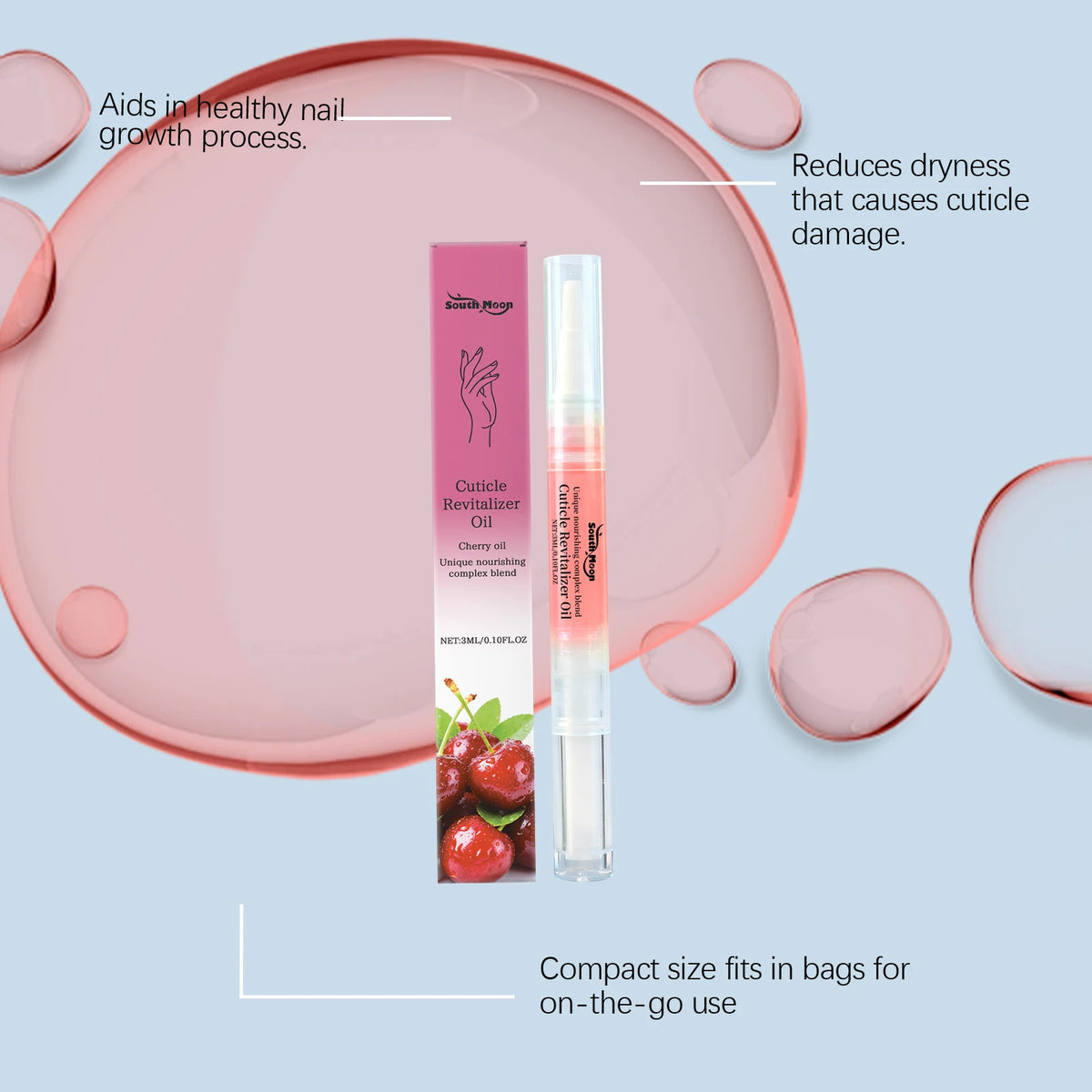 Cherry Cuticle Oil Pen – Nail Nourishment & Strengthening Treatment Cuticle Oil Pen Qst