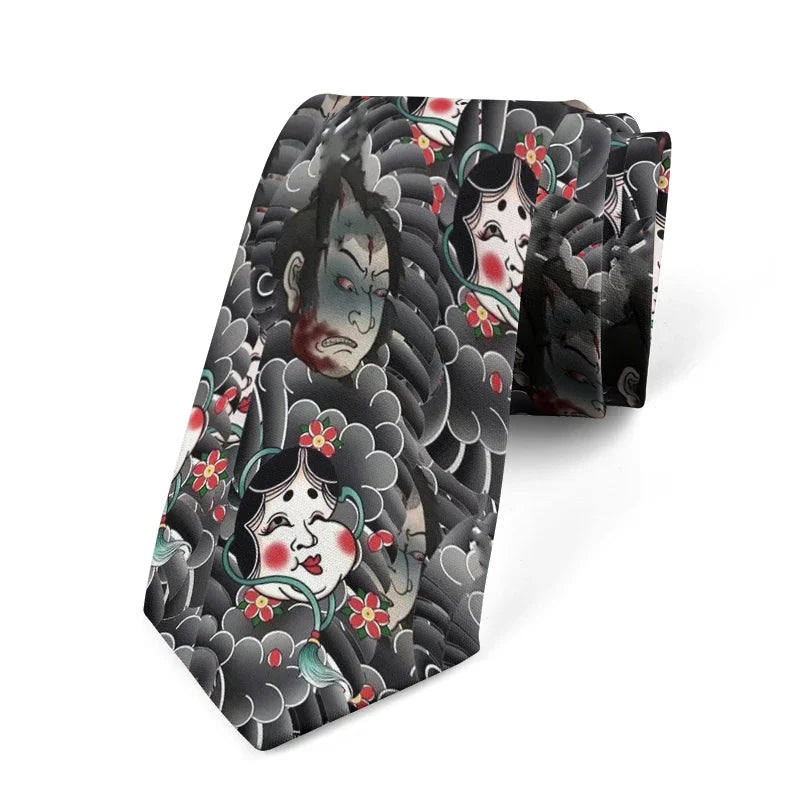 3D Print Harajuku Unisex Novelty Necktie – 6 Colors Novelty Necktie Qme style1