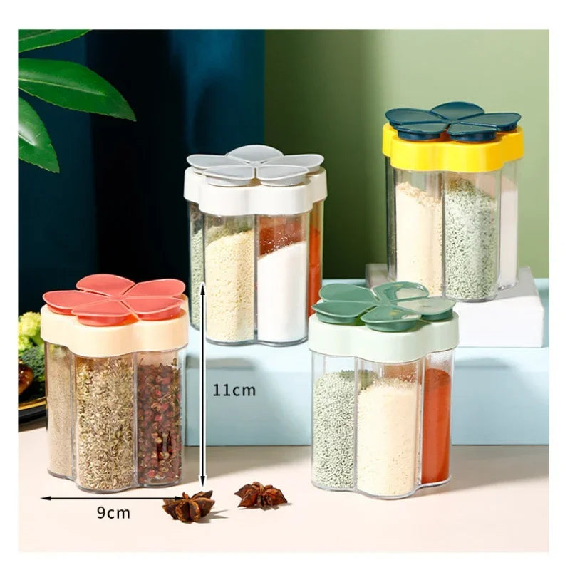 Plastic Spice Jar Seasoning Container – Kitchen & Outdoor Spice Jar Organizer Qme