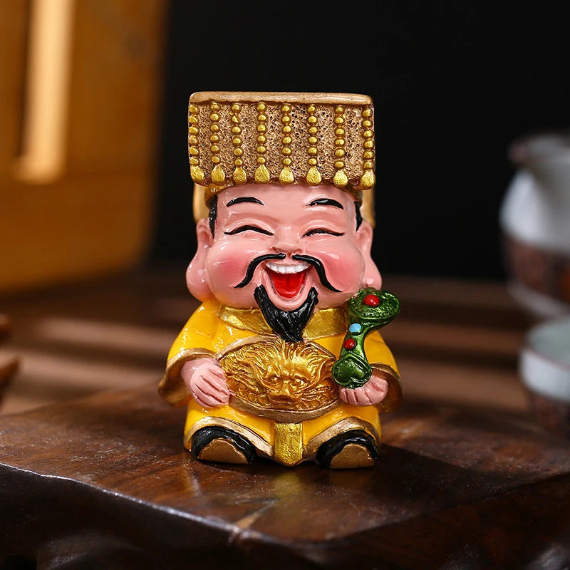 Resin God of Wealth Feng Shui Statue – Home & Office Decor Feng Shui Figurine Qst C