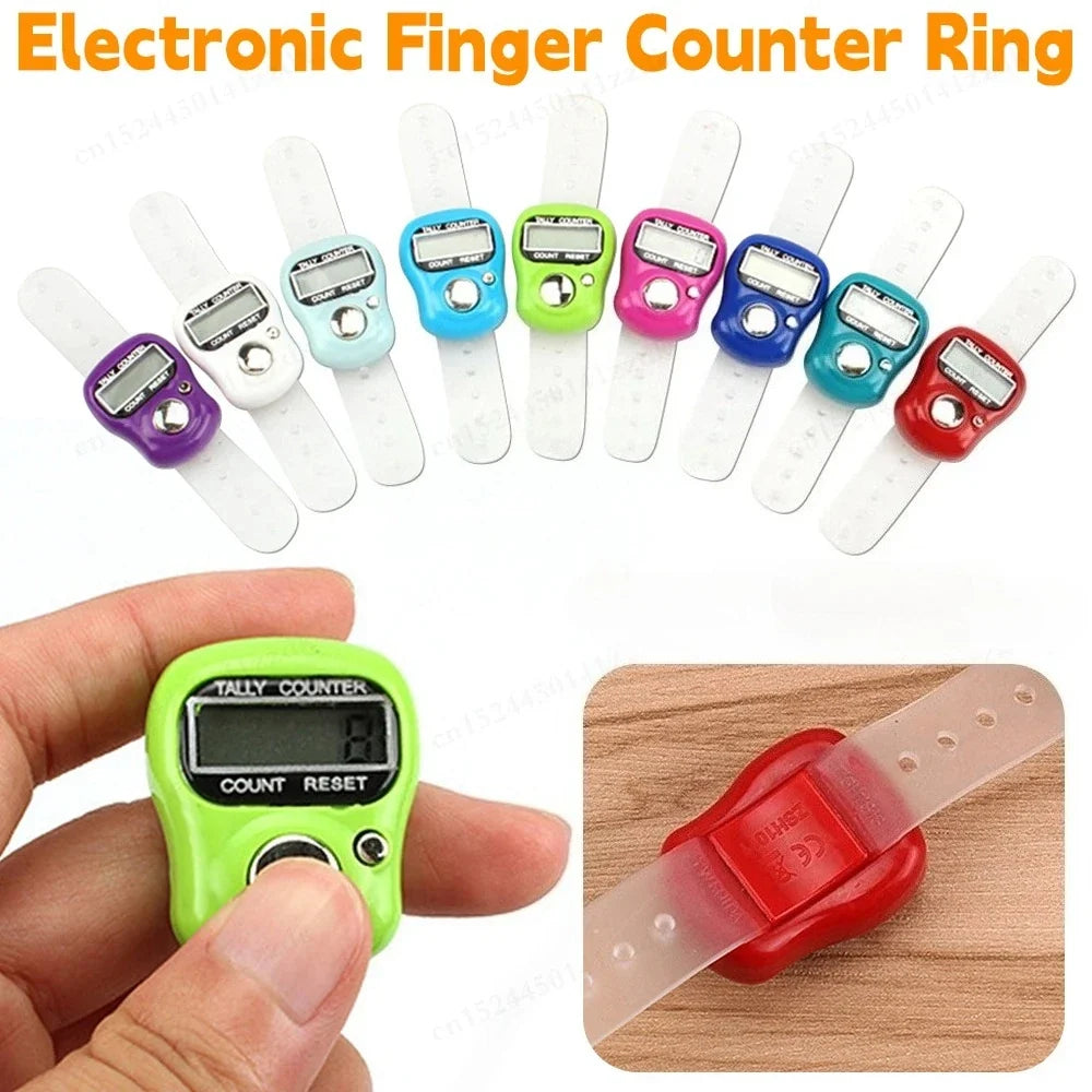 Mini LED Digital Finger Counter – Islamic Tally Bead Clicker Ring Digital Tally Counter Qme
