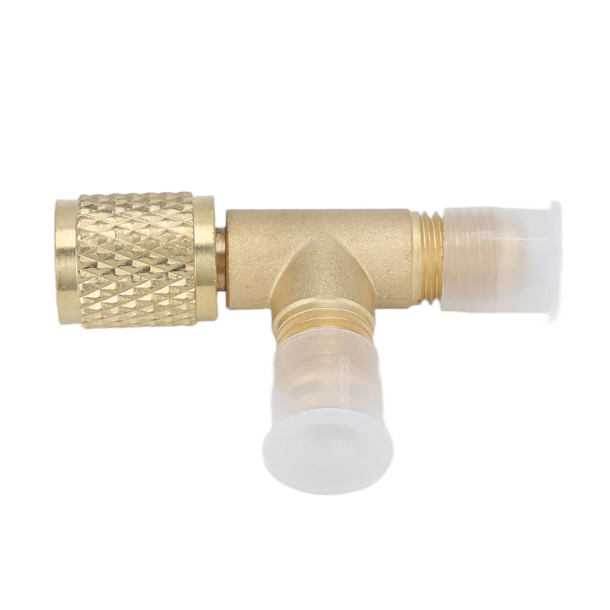 SAE Brass Tee Adapter Valve Core Quick Coupler Heavy Duty HVAC Tee Adapter Qme
