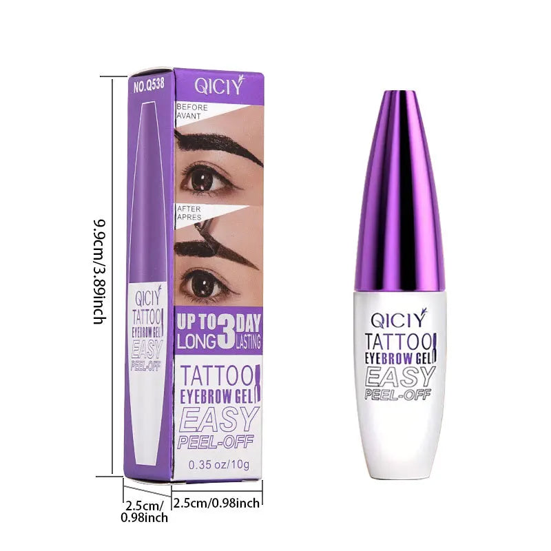 Tear-Off Eyebrow Gel | Waterproof, Sweat-Proof, 4 Shades Eyebrow Gel Qme