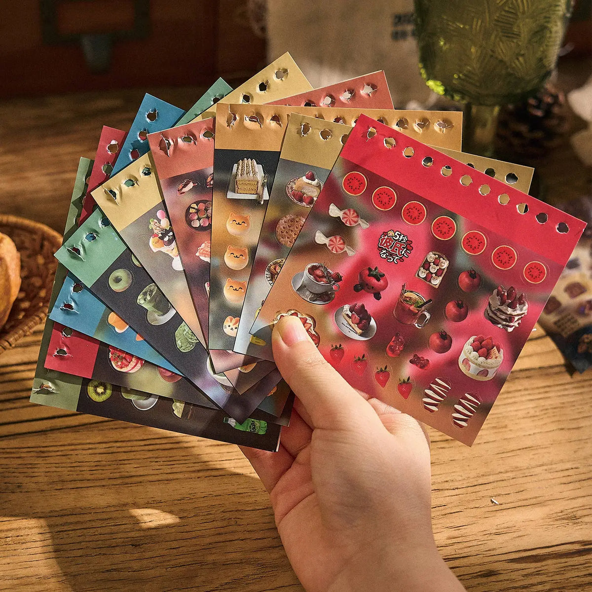 45-Piece Cute Die-Cut Flash Aesthetic Stickers | DIY Scrapbooking Decorative Sticker Set Qme