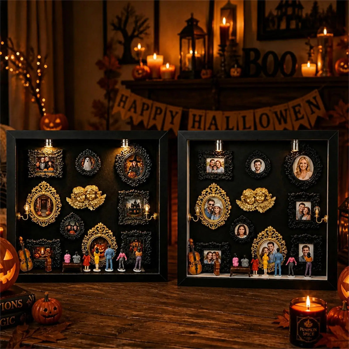 Wooden Memory Shadow Box Mini Frame Display Case Shadow Box Display Qme