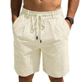 Men's Elastic Waist Drawstring Shorts – Lightweight Loose Fit Men's Casual Shorts Qme Apricot XXXL