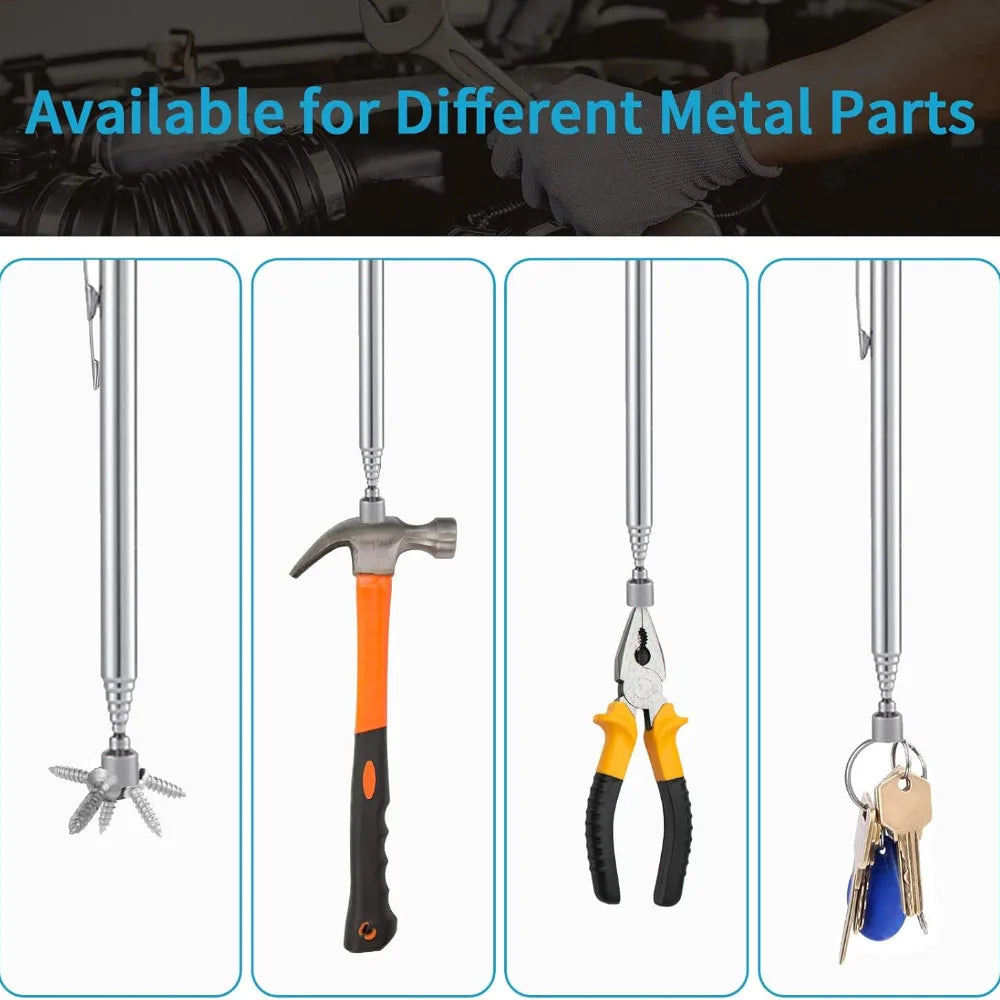 Telescoping Magnetic Pick-Up Tool with Pocket Clip | Grabber Magnetic Pick-Up Tool Qme